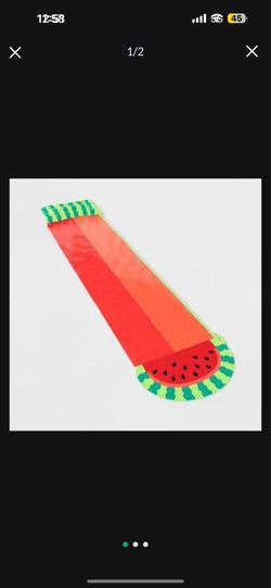 Brand New Dual Lame Watermelon Water Slide - Sun Squad