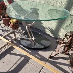 Glass Coffee Table Stand Base Center Drink Bar Patio Outdoors Outside