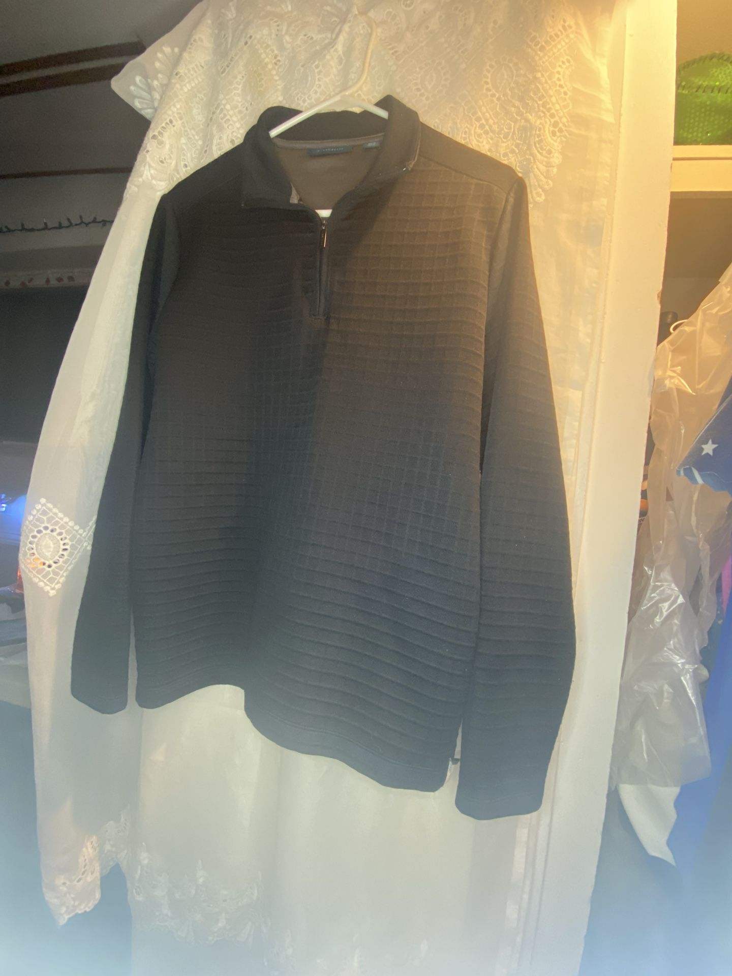 Only Worn Once, Mens Black Perry Ellis Long Sleeve Shirt, Size Small 