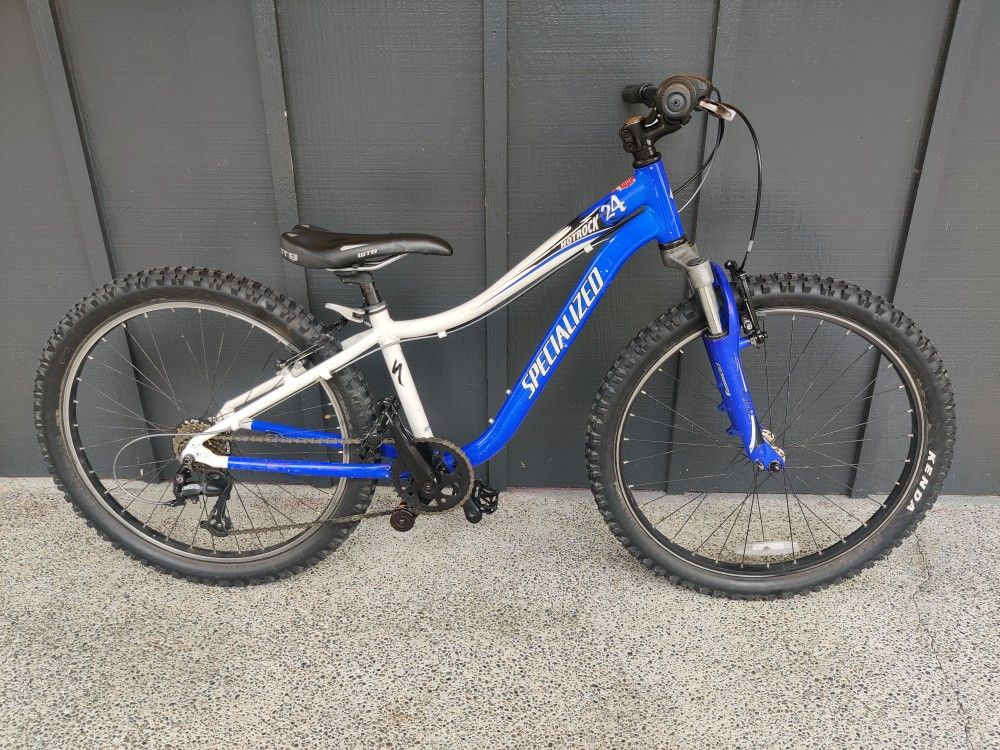 Specialized Hotrock 24" 7-Speed Hybrid Gravel/Mountain/Road Bike - Front Shocks - Light 12" Frame - TUNED - NEW Sram Grips - Kenda Tires (MSRP $380)