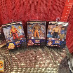 Ultra Street Fighter II Action Figures Set of 3