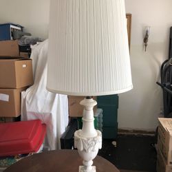 Vintage Italian Alabaster Marble Table Lamp