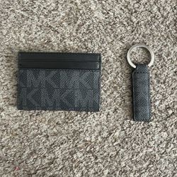 Michael Kors Card Holder Wallet And Keychain