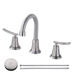 8 in. Widespread Double Handle Bathroom Faucet in Brushed Nickel