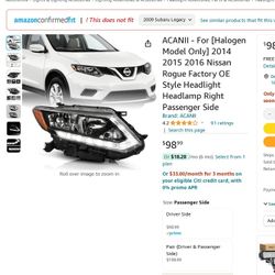 2014-16 Nissan Rogue Right Headlight Assembly 