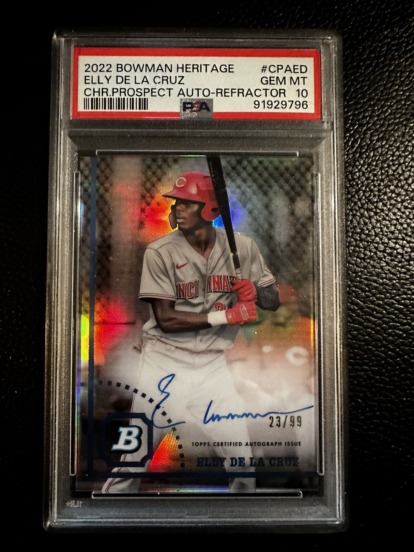 2022 Bowman Heritage Chrome Elly De La Cruz Auto /99