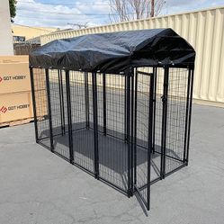 $290 (New in Box) Large heavy duty kennel with cover dog cage crate pet playpen (8’l x 4’w x 6’h)