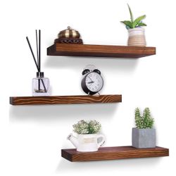 Floating Wood Shelves