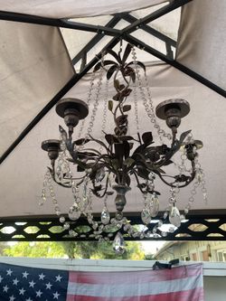 Indoor/Outdoor Candel Crystal Chandelier.