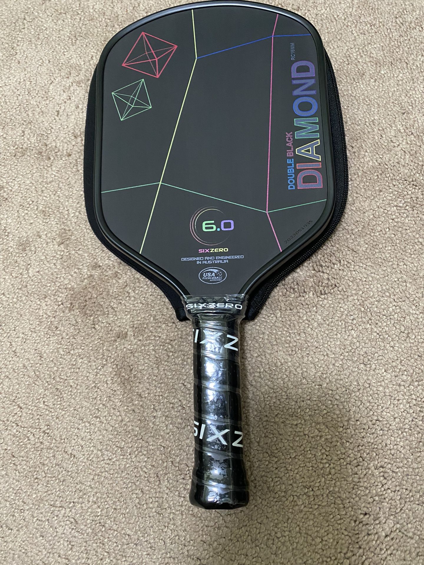 Six zero 6.0 Rainbow Double Black Diamond Paddle DBD 16mm New