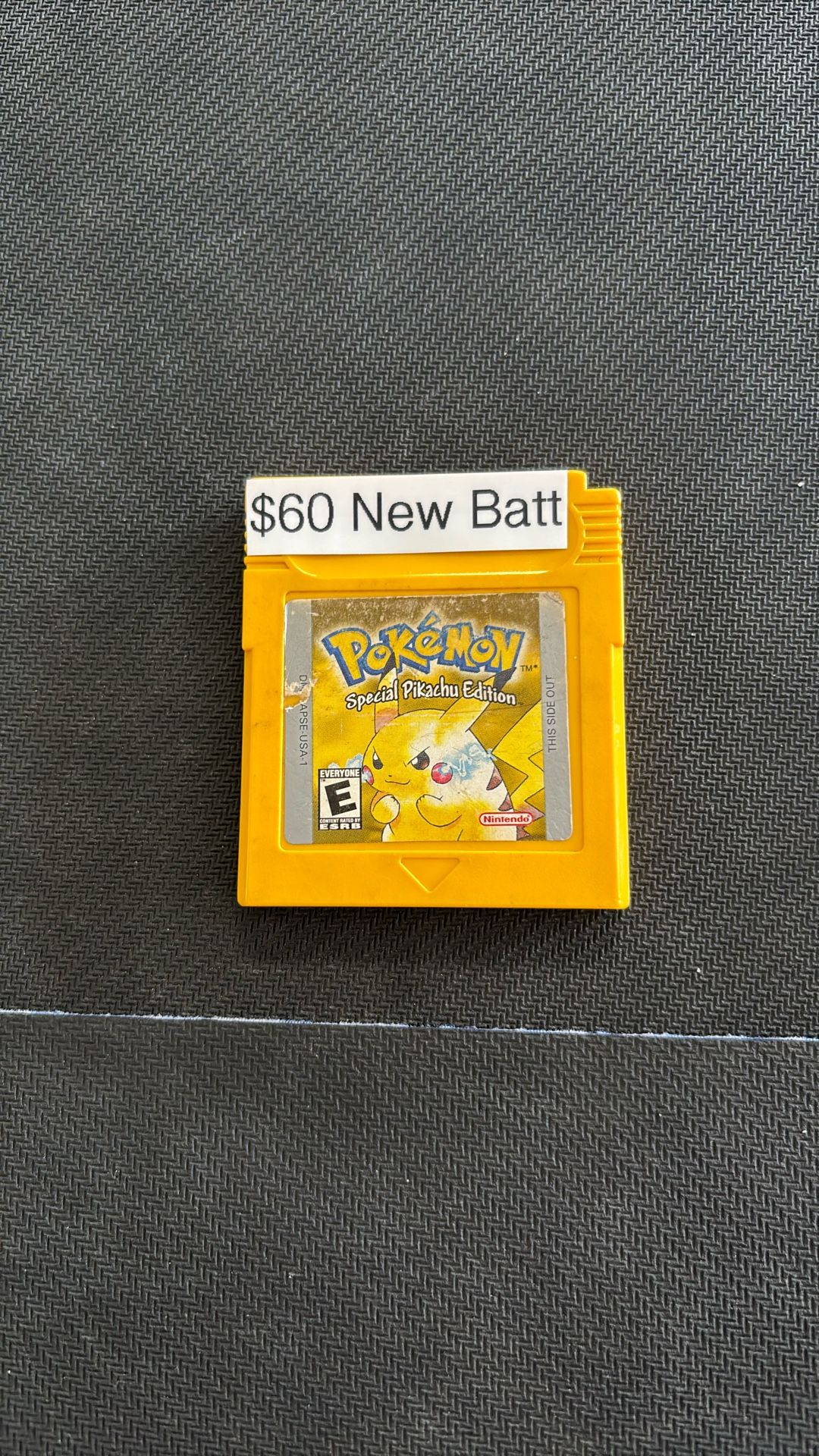 Authentic Copy Of Pokémon Yellow, New Battery Installed.