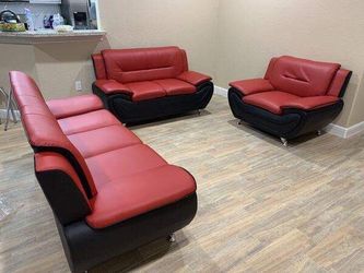 Brand new modern 3 piece sofa love seat and chair