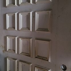 Very Fancy Exterior Foam Insulated 42x84 white steel door, 18 panel at a Fraction Of Original Cost