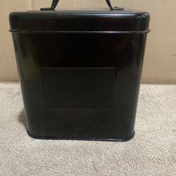 Storage  Tin     With   Chalkboard   In  Front  Black