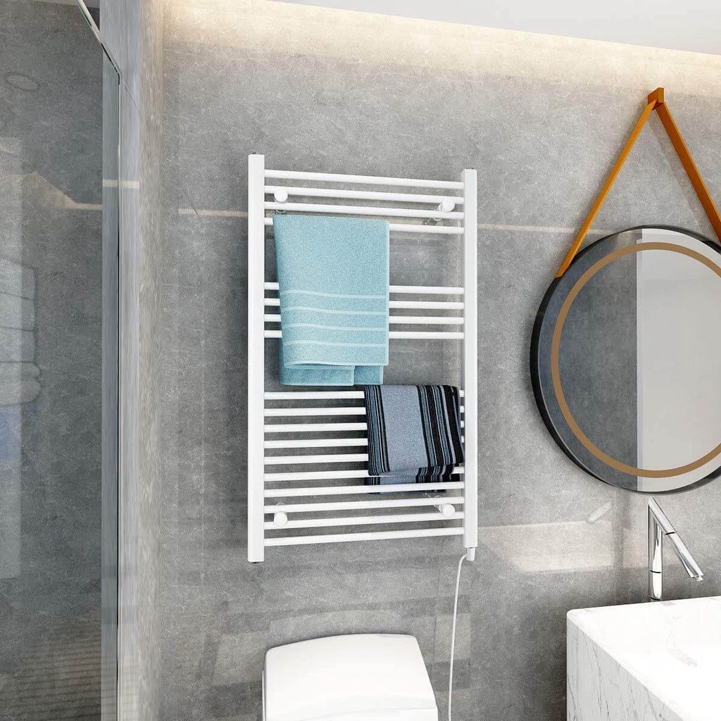 14bar Towel Warmer Rack, Steel Heated Drying Rack Plug-in Wall Mounted Towel Warmer Rack for Bathroom