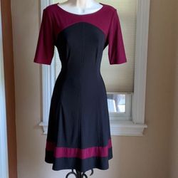 American Living Dress Maroon and Black Size 14