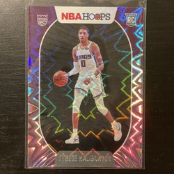 RARE Tyrese Haliburton, NBA Hoops Rookie Card Pink Parallel