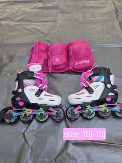 Skates With Elbow, Knee, And Wrist Guards