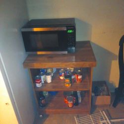 Microwave And Stand 