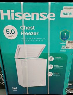 Freezer Hisense 5 cu ft Listo para Garaje Chest Freezer- Blanco