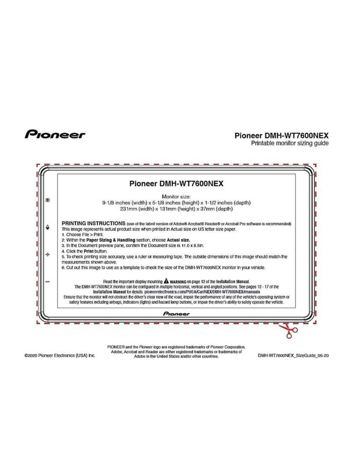 Pioneer DMH-WT7600NEX
