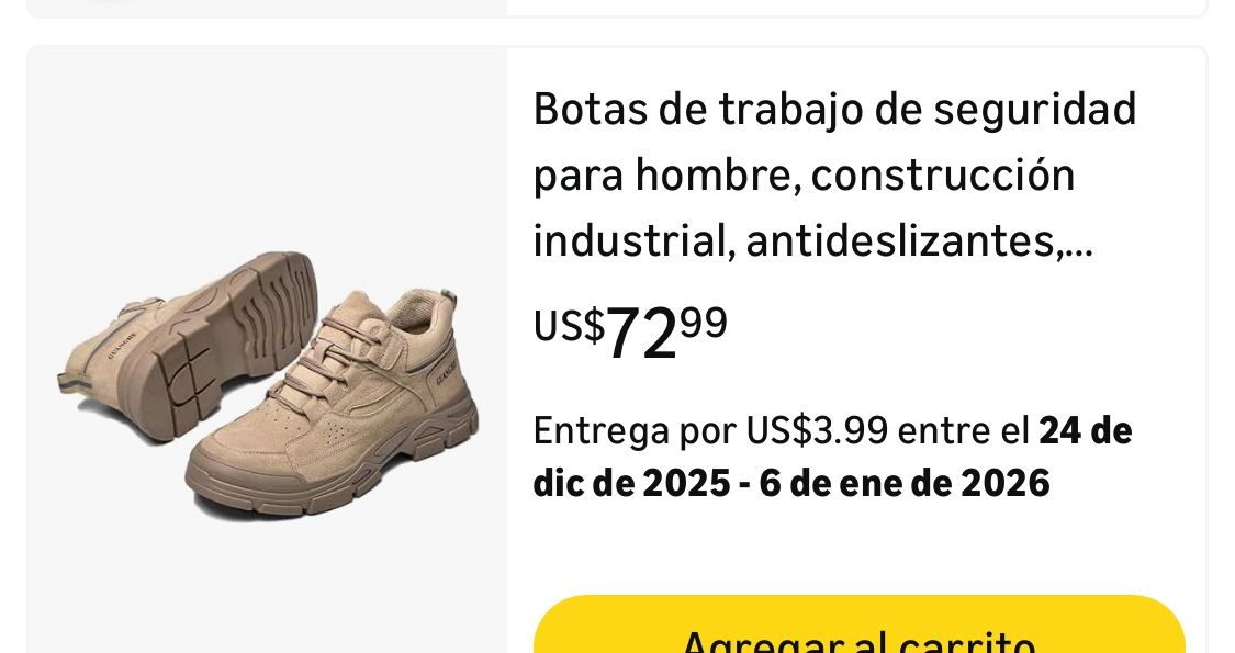 New men's steel toe shoes, size 8