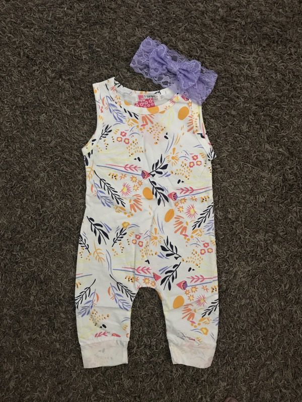 Body suit with matching headband