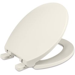 Round Toilet Seat, Slow Soft Quiet Close, Thicken Engineering Plastic, No Wiggle Never Loosen,Easy To Install And Clean, Fits All America Standard Toi