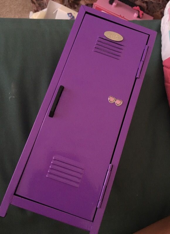 Purple locker.