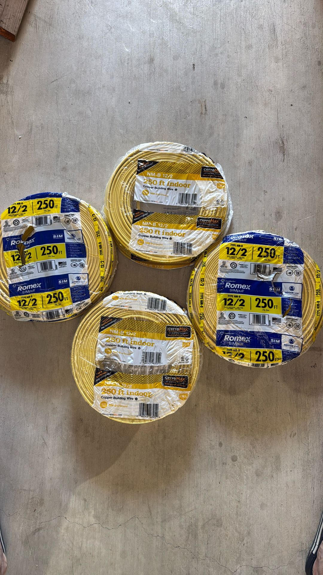 Electric Wire 12/2 250’ New