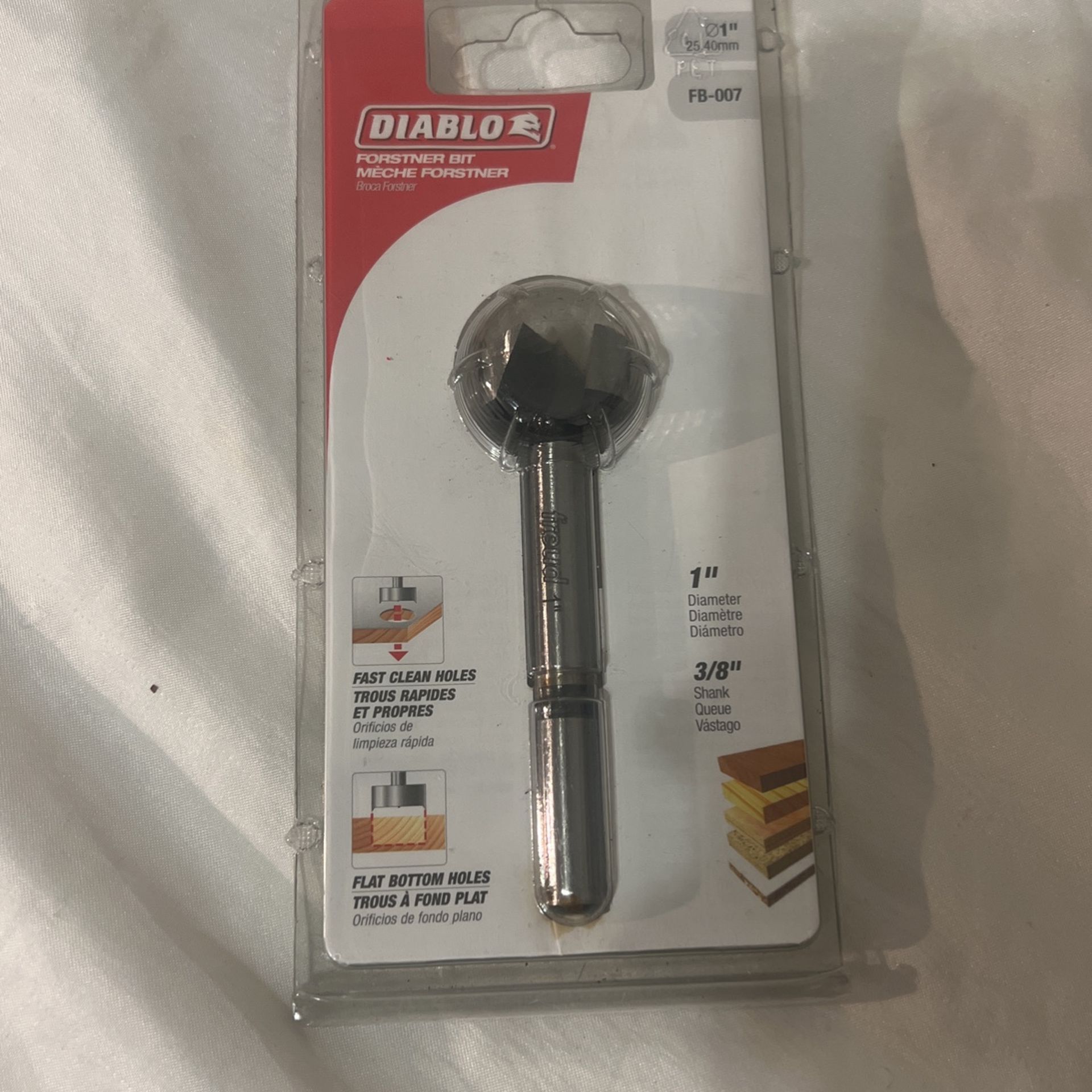 Diablo - FB-010 - 1-3/8 in. S X 3-1/2 in. L High Speed Steel Forstner Drill Bit 1 pc