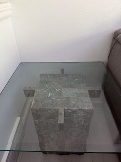Stone glass table