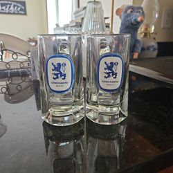 Set Of 2 Lowenbrau Beer Glasses