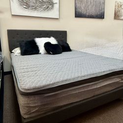 Queen Bed Frame With Mattress 