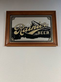 Vintage Rainier Beer Mirror Sign