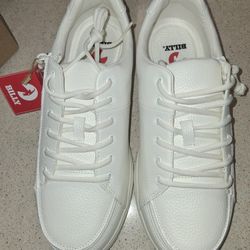Billy Footwear White Zipper Shoes