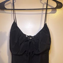 Black open-back dress
