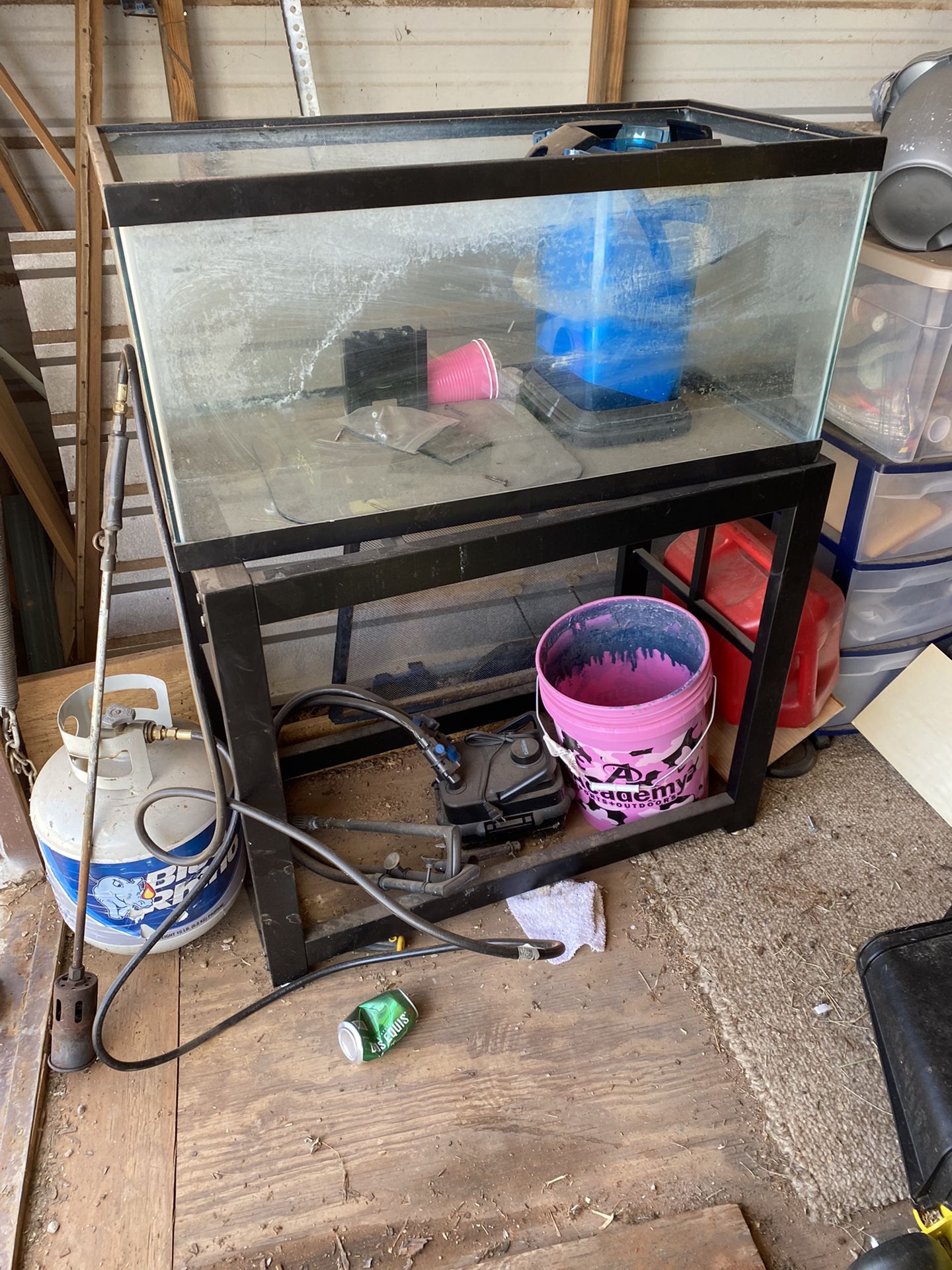 Aquarium, Stand And Pump Filter 