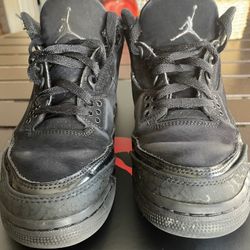Jordan Retro 3 Black Cat Size 4.5Y