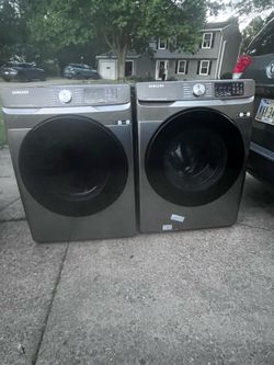 Samsung Smart Front-Load Washer & Electric Dryer Set – Wi-Fi Enabled 2023 Model