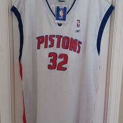 4XL VINTAGE WITH TAGS PISTONS BASKETBALL 🏀 JERSEY NWT SIZE 4XL 