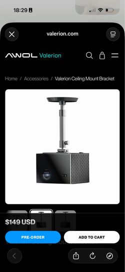 Valerion Ceiling Mount Bracket