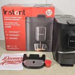 NEW Instant Pot - Dual Pod 3-in-1 Coffee Maker 68oz, Compatible with Nespresso and K-Cups - Black