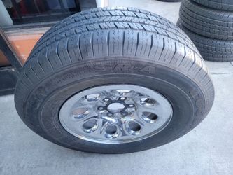 17" CHEVY GMC SPARE RIM & TIRE 265 70 17 GOODYEAR SILVERADO SUBURBAN TAHOE SIERRA DENALI YUKON
