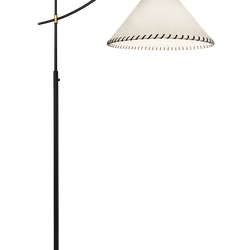 Bronze Adjustable Floor Lamp with Linen Shade