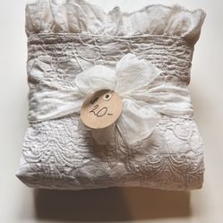  New Vintage Inspired Matelasse Shower Curtain• With Ruffled Edge• 100% Cotton•Creamy Beige•Ruffled Hem And Tons Of Old World Charm