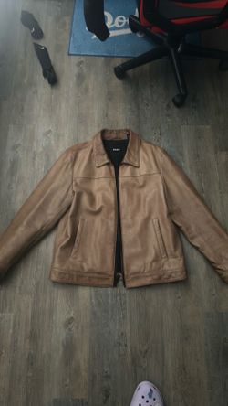 Leather jacket dkny