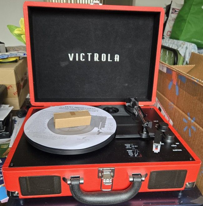 Victrola Vintage 3 Speed Bluetooth Portable Suitcase Record Player