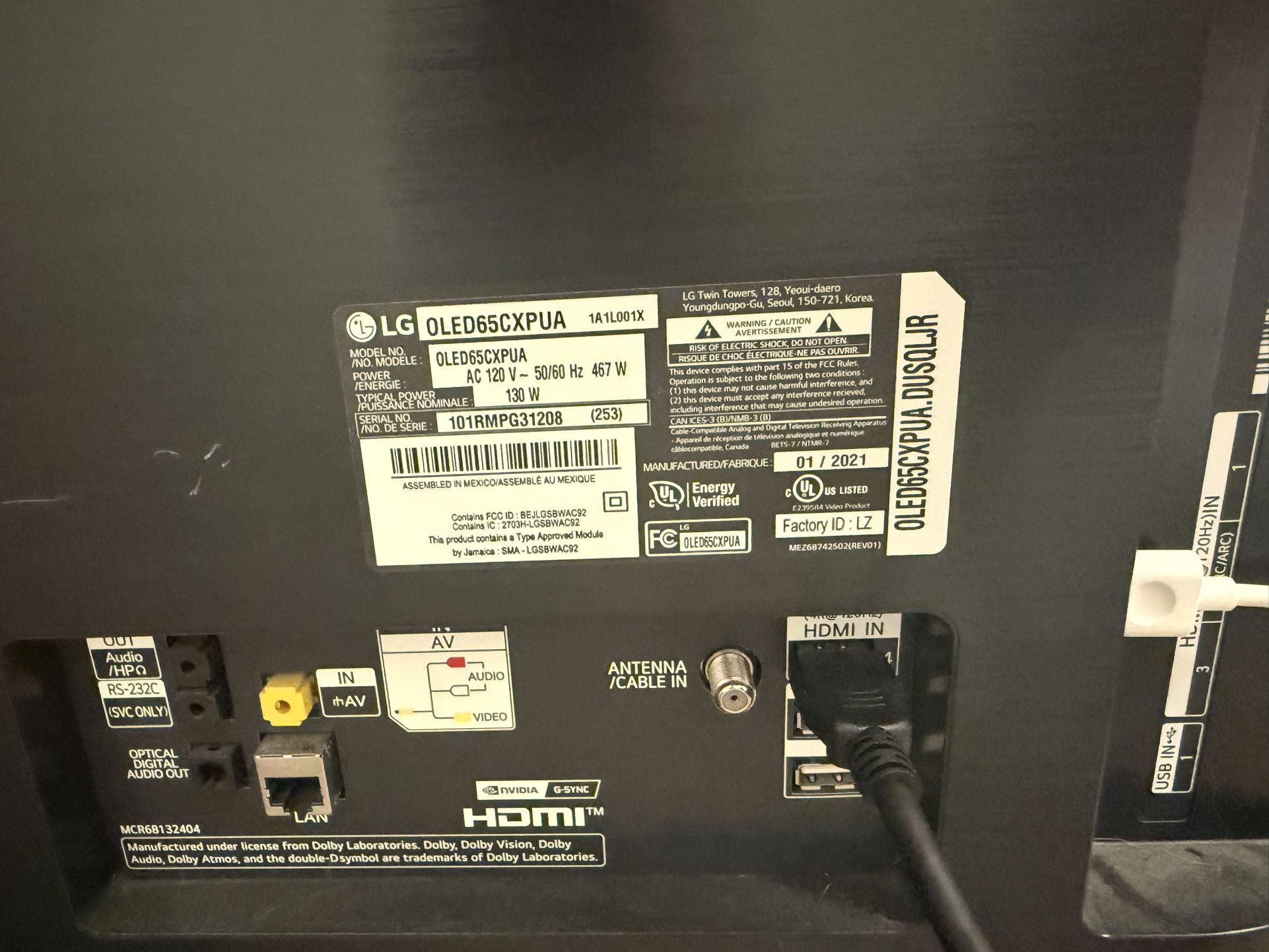 LG Oled Tv 65”