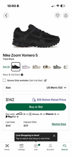 Nike Vomero Triple Black